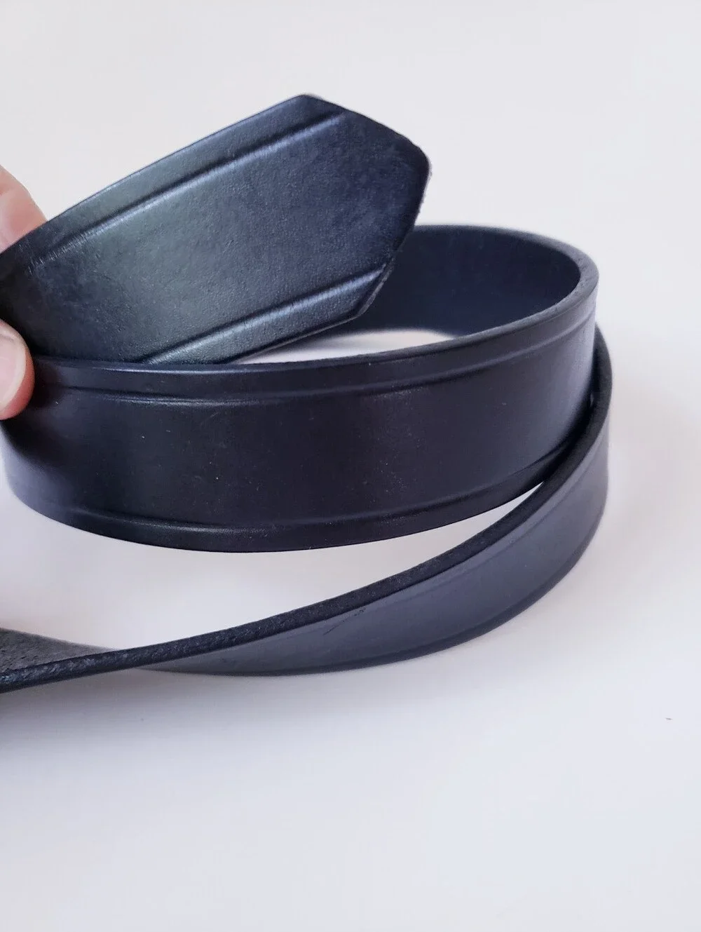 Vintage Meg and Cait Black Leather Belt